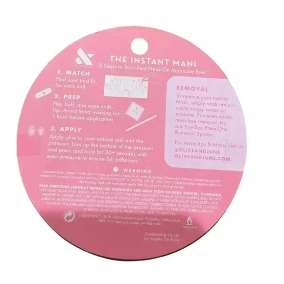 Olive and June Instant Mani Medium Length Heart Kit - Picture 2 of 2